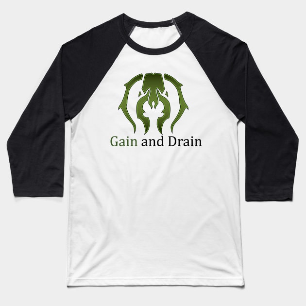 Gain and Drain Golgari Baseball T-Shirt by Apfel 